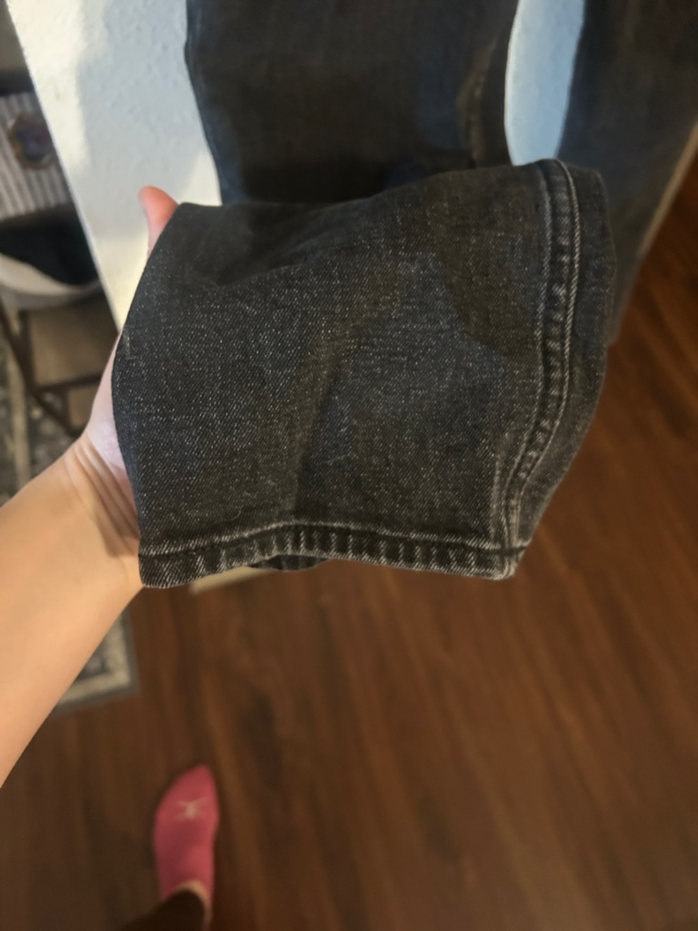 Abercrombie Curve Love High-Rise Black Straight Jeans size 2 Short - Picture 4 of 4